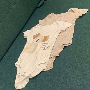 Carter's Cream and Tan Bodysuit Set